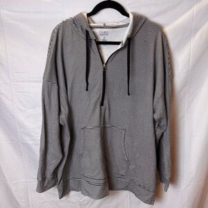 Croft & Barrow Women's Plus Striped Hoodie